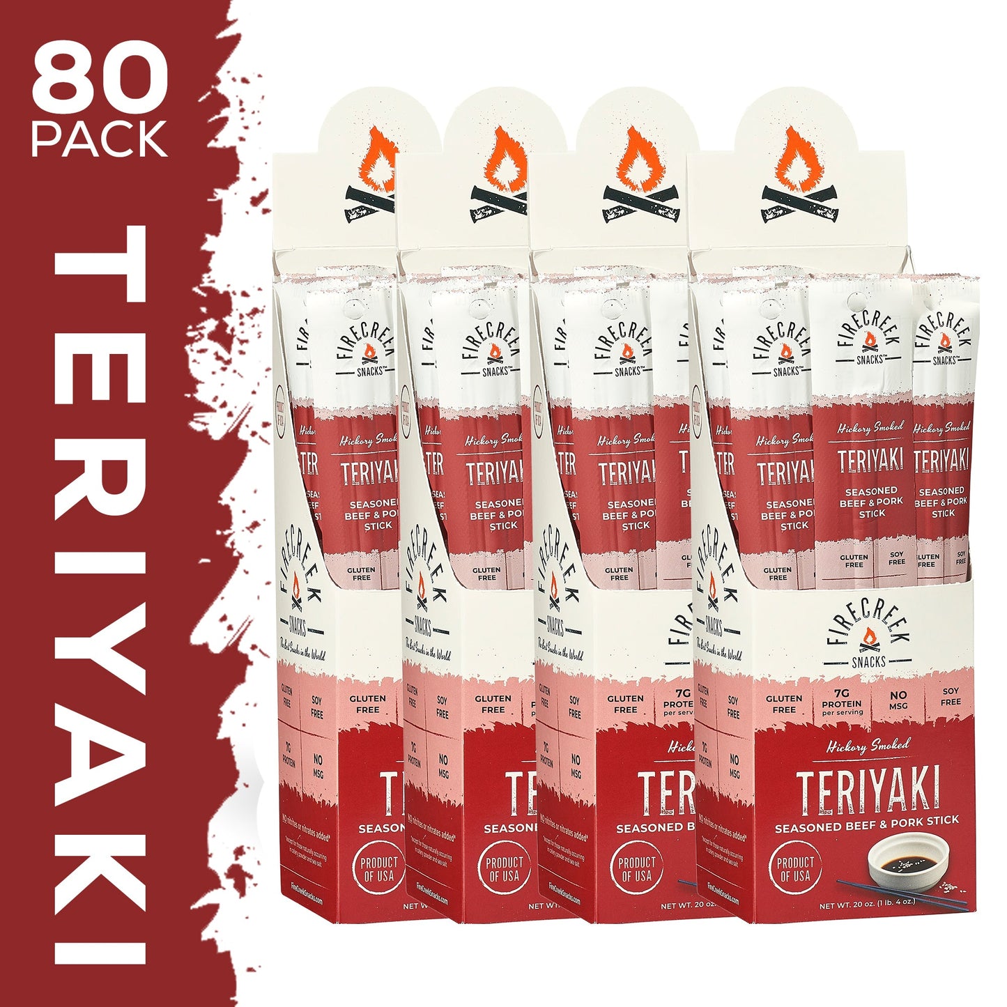 Teriyaki Meat Sticks - FireCreek Snacks