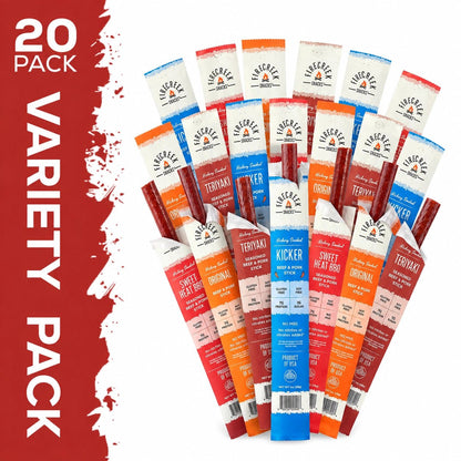 20-Piece Meat Stick Variety Pack - FireCreek Snacks