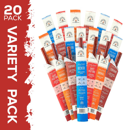 20-Piece Meat Stick Variety Pack - FireCreek Snacks