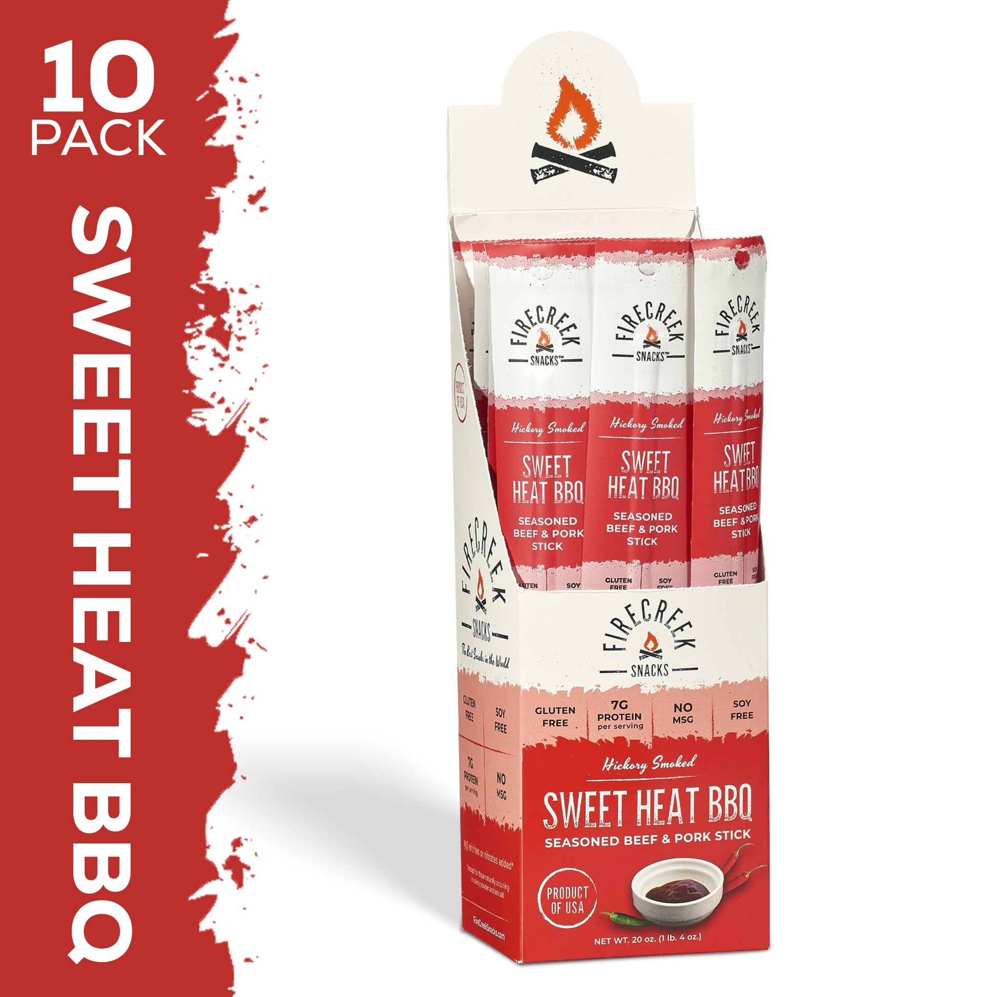 Sweet Heat BBQ Meat Sticks - FireCreek Snacks