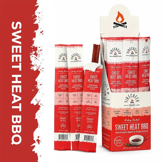 Sweet Heat BBQ Meat Sticks - FireCreek Snacks