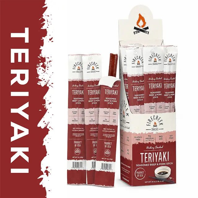 Teriyaki Meat Sticks - FireCreek Snacks