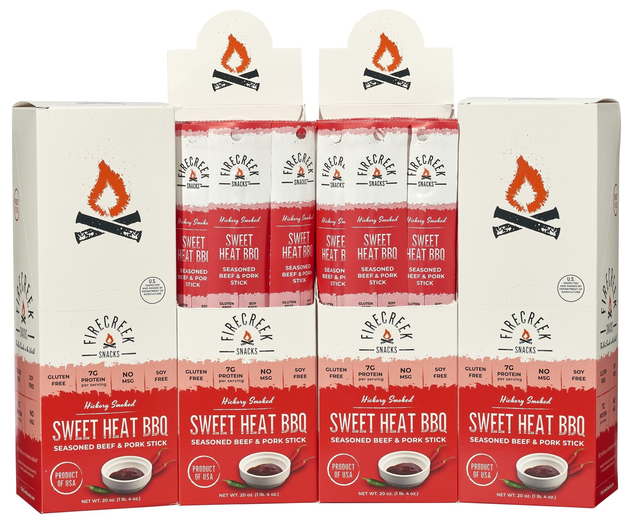 WHOLESALE - Sweet Heat BBQ Stix (Case of 80) - FireCreek Snacks